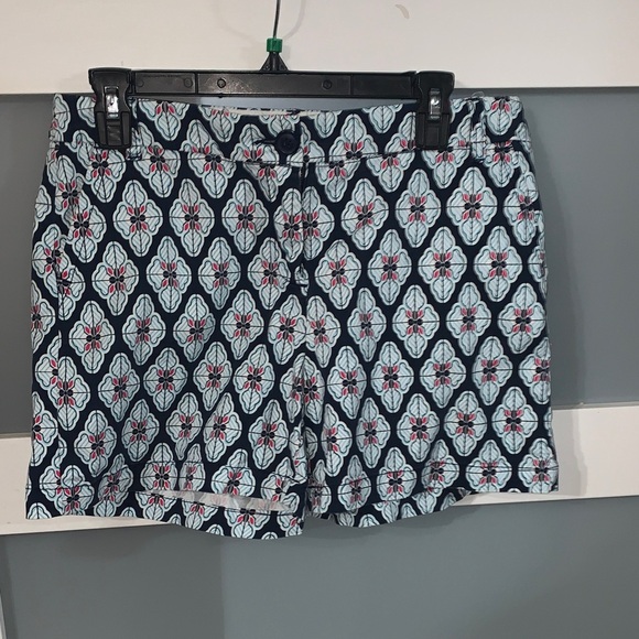 crown & ivy Pants - Crown & Ivy Navy and White Patterned Women's Shorts